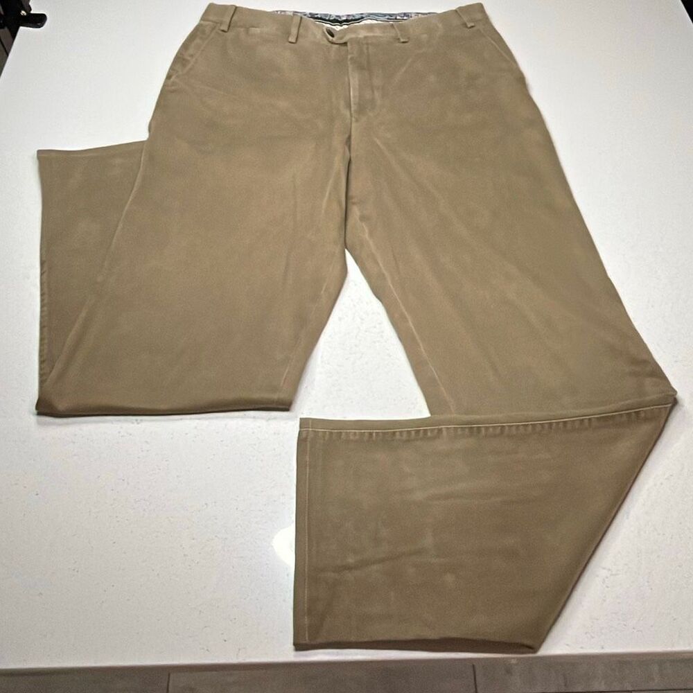 HILTL Doyle-So Chino Nobile Pants Mens 35x36 Khaki Stretch Germany 27518